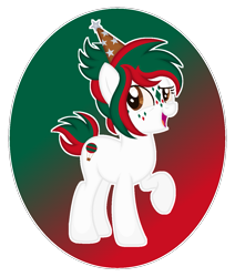 Size: 1085x1281 | Tagged: safe, artist:razorbladetheunicron, base used, oc, oc only, oc:thrill seeker, species:earth pony, species:pony, birthday, clothing, face markings, facial markings, female, gradient background, hat, mare, party hat, simple background, solo, transparent background