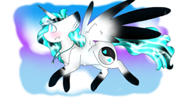 Size: 2560x1440 | Tagged: safe, artist:shinningblossom12, oc, oc only, species:alicorn, species:pony, alicorn oc, chest fluff, horn, jewelry, necklace, simple background, socks (coat marking), solo, speedpaint available, transparent background, wings