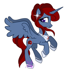Size: 5000x5000 | Tagged: safe, artist:chelseawest, oc, oc:bloodmoon, parent:oc:prince moonstone, parents:oc x oc, species:alicorn, species:pony, absurd resolution, alicorn oc, female, horn, mare, offspring, offspring's offspring, simple background, solo, transparent background, wings