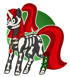 Size: 2740x3005 | Tagged: safe, artist:crazysketch101, oc, oc only, oc:specter, species:pony, species:unicorn, g4, clothing, costume, horn, jewelry, necklace, simple background, skeleton costume, solo, unicorn oc, white background