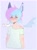 Size: 1280x1720 | Tagged: safe, artist:shinningblossom12, oc, oc only, species:human, g4, blue background, blushing, clothing, eared humanization, female, floating wings, humanized, humanized oc, simple background, solo, winged humanization, wings