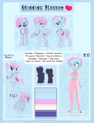 Size: 1714x2229 | Tagged: safe, artist:shinningblossom12, base used, oc, oc only, oc:shinning blossom, species:pegasus, species:pony, g4, my little pony:equestria girls, clothing, equestria girls-ified, female, filly, jewelry, mare, necklace, open mouth, pegasus oc, raised hoof, reference sheet, smiling, wings