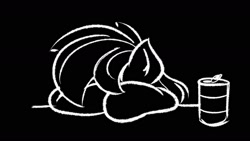 Size: 1600x900 | Tagged: safe, artist:ashtoneer, species:pony, g4, black and white, can, grayscale, monochrome, solo, vent art