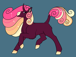 Size: 2800x2100 | Tagged: safe, artist:loryska, oc, oc only, parent:princess cadance, parent:tempest shadow, parents:tempdance, species:pony, species:unicorn, g4, female, green background, magical lesbian spawn, mare, offspring, simple background, solo