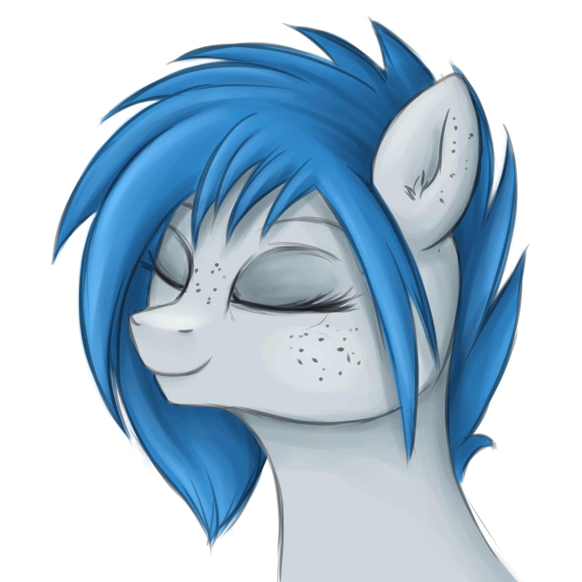 Size: 2000x2000 | Tagged: safe, artist:renaphin, oc, oc:rena heartstep, species:earth pony, species:pony, g4, animated, cute, freckles, gif, solo