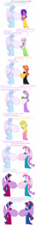 Size: 3200x19200 | Tagged: safe, artist:chelseawest, character:princess cadance, character:princess flurry heart, character:sunset shimmer, character:twilight sparkle, character:twilight sparkle (alicorn), character:twilight sparkle (scitwi), oc, oc:beryl (discoshy), oc:bundle joy, oc:melody aurora, parent:discord, parent:flash sentry, parent:fluttershy, parent:oc:shimmering glow, parent:princess flurry heart, parent:twilight sparkle, parents:canon x oc, parents:discoshy, parents:flashlight, species:alicorn, species:eqg human, species:human, g4, my little pony:equestria girls, alicornified, belly, belly button, belly to belly, big belly, clothing, crying, equestria girls-ified, hand on belly, hat, hyper, hyper belly, hyper pregnancy, impossibly large belly, kicking, misspelling of you're, multiple pregnancy, nurse hat, offspring, offspring's offspring, outie belly button, pondering, ponied up, pregdance, preglight sparkle, pregnant, pregnant equestria girls, princess twilight 2.0, race swap, sitting, stethoscope, stretchmarks, tears of joy, teary eyes, twolight, whammy