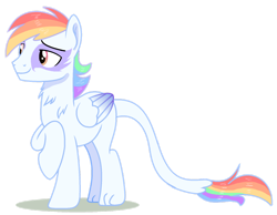 Size: 1280x992 | Tagged: safe, artist:elementbases, artist:venomous-cookietwt, base used, oc, oc only, parent:gilda, parent:rainbow dash, parents:gildash, species:hippogriff, g4, interspecies offspring, magical lesbian spawn, male, offspring, simple background, solo, transparent background
