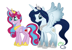 Size: 2048x1431 | Tagged: safe, artist:chelseawest, oc, oc only, oc:moonshine, oc:rubylove, species:alicorn, species:pony, g4, female, mare, simple background, transparent background