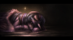 Size: 1800x1000 | Tagged: safe, artist:ventious, character:twilight sparkle, character:twilight sparkle (alicorn), species:alicorn, species:pony, g4, female, letterboxing, remake, sad, solo