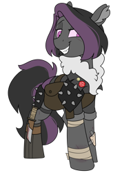 Size: 1100x1550 | Tagged: safe, artist:crimmharmony, oc, oc only, oc:mimicry, species:changeling, fallout equestria, g4, female, original species, purple changeling, simple background, solo, transparent background