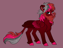 Size: 2800x2100 | Tagged: safe, artist:loryska, oc, parent:derpy hooves, parent:tempest shadow, parents:derpyshadow, species:pegasus, species:pony, g4, colored wings, magical lesbian spawn, male, multicolored wings, offspring, simple background, solo, stallion, wings