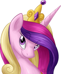 Size: 569x687 | Tagged: safe, artist:fizzy-dog, character:princess cadance, female, looking at you, smiling, solo