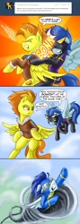 Size: 900x2532 | Tagged: safe, artist:pluckyninja, character:nightshade, character:soarin', character:spitfire, episode:wonderbolts academy, clothing, comic, goggles, shadowbolts, stupid sexy spitfire, tornado, tumblr, tumblr:sexy spitfire, uniform, wonderbolts
