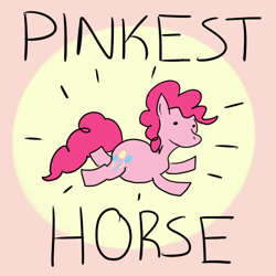 Size: 500x500 | Tagged: safe, artist:rapidstrike, character:pinkie pie, species:earth pony, species:pony, abstract background, female, mare, simple, solo, stylistic suck