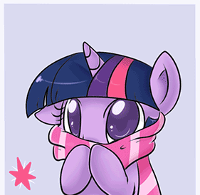 Size: 281x274 | Tagged: safe, artist:ianpo, artist:lustrous-dreams, character:twilight sparkle, species:pony, animated, clothing, cute, diabetes, female, filly twilight sparkle, hnnng, scarf, solo, twiabetes, weapons-grade cute, younger