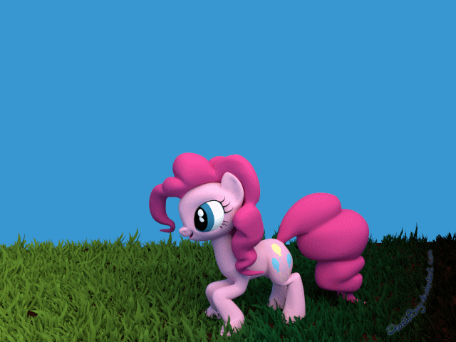 Size: 640x480 | Tagged: safe, artist:deathpwny, character:pinkie pie, 3d, animated, blender, female, hopping, pronking
