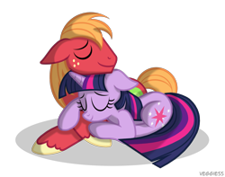 Size: 1784x1408 | Tagged: safe, artist:veggie55, character:big mcintosh, character:twilight sparkle, species:earth pony, species:pony, ship:twimac, male, shipping, stallion, straight