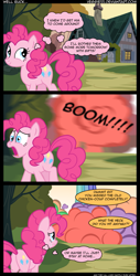 Size: 1101x2162 | Tagged: dead source, safe, artist:veggie55, character:pinkie pie, species:earth pony, species:pony, comic, crying, implied cranky doodle donkey, implied death, misspelling, plot, rainbow nuke
