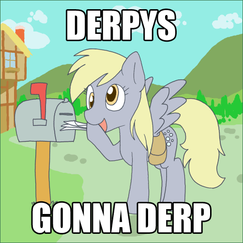 Size: 502x502 | Tagged: safe, artist:ajin, edit, character:derpy hooves, species:pegasus, species:pony, animated, cute, female, frame by frame, image macro, letter, mail, mailbag, mailbox, mailpony, mare