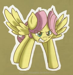 Size: 676x699 | Tagged: safe, artist:nolycs, character:fluttershy, adorascotch, angry, butterscotch, cute, rule 63, rule63betes, scratched