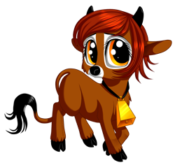 Size: 900x850 | Tagged: safe, artist:kittehkatbar, oc, oc only, oc:mable belle, species:cow, bell, bell collar, cloven hooves, collar, female, simple background, solo, transparent background