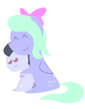 Size: 350x450 | Tagged: safe, artist:mrponiator, character:flitter, character:rumble, species:pegasus, species:pony, ship:flitterumble, animated, cuddling, cute, female, hug, male, pointy ponies, shipping, simple background, snuggling, straight, transparent background