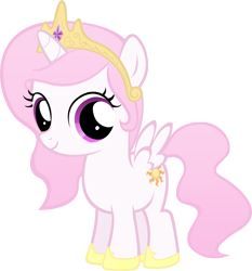 Size: 3049x3274 | Tagged: safe, artist:moongazeponies, character:princess celestia, species:pony, cewestia, crown, cute, cutelestia, female, filly, jewelry, looking at you, pink-mane celestia, simple background, smiling, solo, transparent background, vector