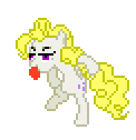 Size: 122x126 | Tagged: safe, artist:deathpwny, character:surprise, desktop ponies, g1, adoraprise, animated, cute, female, g1 to g4, generation leap, pixel art, simple background, tongue out, transparent background