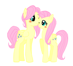 Size: 1454x1304 | Tagged: safe, artist:jaquelindreamz, character:fluttershy, blushing, butterscotch, female, flutterscotch, male, rule 63, selfcest, shipping, straight