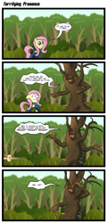 Size: 2000x4171 | Tagged: safe, artist:gray--day, character:fluttershy, species:pegasus, species:pony, bob, comic, couriershy, crossover, fallout, fallout 3, fluttertree, harold, herbert, pun, tree