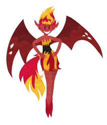 Size: 900x1050 | Tagged: safe, artist:elslowmo, character:sunset satan, character:sunset shimmer, equestria girls:equestria girls, g4, my little pony: equestria girls, my little pony:equestria girls, demon, female, simple background, solo, sunset satan, white background
