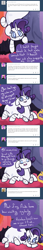 Size: 628x3680 | Tagged: safe, artist:otterlore, character:rarity, cave, comic, curtains, drider, fabric, female, monster pony, original species, prone, solo, species swap, spider, spiderpony, spiderponyrarity