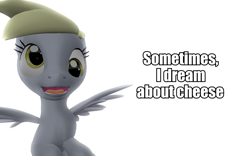 Size: 960x600 | Tagged: safe, artist:pinkie diane roosevelt phd, character:derpy hooves, species:pegasus, species:pony, 3d, dream, female, gmod, half-life 2, mare, reaction image, reference, solo, wat