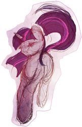 Size: 449x693 | Tagged: safe, artist:cosmicunicorn, character:twilight sparkle, female, solo, traditional art