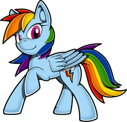 Size: 2500x2399 | Tagged: safe, artist:fuzon-s, character:rainbow dash, female, looking at you, raised hoof, raised leg, simple background, solo, sonic channel, sonic the hedgehog (series), style emulation, transparent background, vector, windswept mane, yuji uekawa style