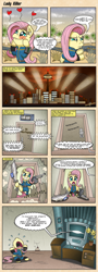 Size: 2000x5554 | Tagged: safe, artist:gray--day, character:fluttershy, comic, computer, couriershy, crossover, fallout, fallout: new vegas, killing spree, los pegasus, mr. new vegas