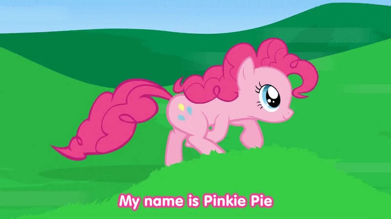 Size: 800x450 | Tagged: safe, artist:misterdavey, character:pinkie pie, animated, female, running, smile hd, solo