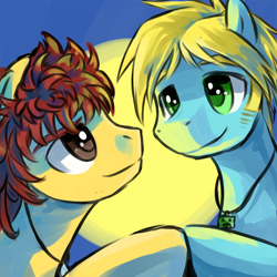 Size: 700x700 | Tagged: safe, artist:saturnspace, achievement hunter, gavin free, michael jones, ponified, rooster teeth