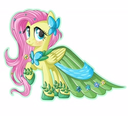 Size: 2700x2455 | Tagged: safe, artist:vird-gi, character:fluttershy, clothing, dress, female, gala dress, solo