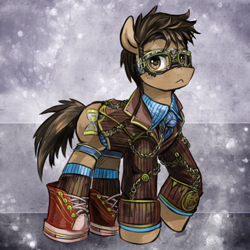 Size: 500x500 | Tagged: safe, artist:saturnspace, character:doctor whooves, character:time turner, species:earth pony, species:pony, clockwise whooves, doctor who, male, ponified, solo, tenth doctor, the doctor