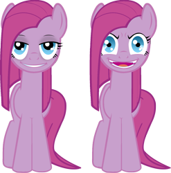 Size: 1289x1303 | Tagged: safe, artist:j5a4, character:pinkamena diane pie, character:pinkie pie, comic:party of one, creepypasta, evil grin, female, grimdark series, grotesque series, simple background, solo, transparent background, vector