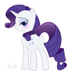 Size: 2000x2000 | Tagged: safe, artist:bluedrg19, character:rarity, species:pony, species:unicorn, g4, bedroom eyes, blushing, female, high res, mare, plot, rear view, simple background, solo, transparent background