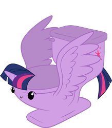 Size: 2000x2293 | Tagged: safe, artist:raffa2300, artist:zutheskunk edits, edit, character:twilight sparkle, character:twilight sparkle (alicorn), species:alicorn, but why, c:, female, original species, simple background, smiling, solo, species swap, spread wings, toilet, toilet pony, toilet sparkle, transparent background, wat, what has science done, wings