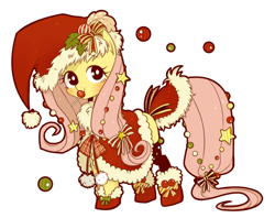 Size: 822x650 | Tagged: safe, artist:umeguru, part of a set, character:fluttershy, christmas, clothing, cute, female, lollipop, mouth hold, shyabetes, solo, winter outfit