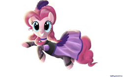 Size: 3000x1875 | Tagged: safe, artist:deathpwny, character:pinkie pie, species:earth pony, species:pony, episode:over a barrel, g4, my little pony: friendship is magic, female, mare, saloon dress, saloon pinkie, simple background, solo, transparent background