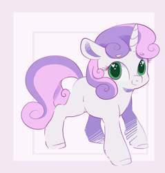 Size: 1015x1061 | Tagged: safe, artist:amphoera, character:sweetie belle, beanbrows, female, solo
