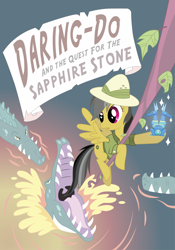 Size: 5892x8410 | Tagged: safe, artist:joey, character:daring do, absurd resolution, daring do and the sapphire statue, vector