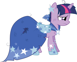 Size: 5000x4089 | Tagged: safe, artist:joey, character:twilight sparkle, character:twilight sparkle (unicorn), species:pony, species:unicorn, episode:the best night ever, g4, my little pony: friendship is magic, absurd resolution, clothing, dress, female, frown, gala dress, hoof shoes, mare, messy mane, scratches, simple background, solo, torn clothes, transparent background, vector