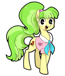 Size: 515x601 | Tagged: safe, artist:umeguru, character:chickadee, character:ms. peachbottom, species:earth pony, species:pony, episode:games ponies play, g4, my little pony: friendship is magic, cute, female, mare, open mouth, peachabetes, simple background, solo, white background