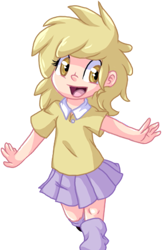 Size: 333x514 | Tagged: safe, artist:fizzy-dog, character:dinky hooves, female, humanized, solo